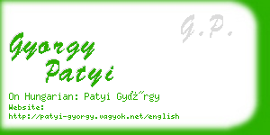 gyorgy patyi business card